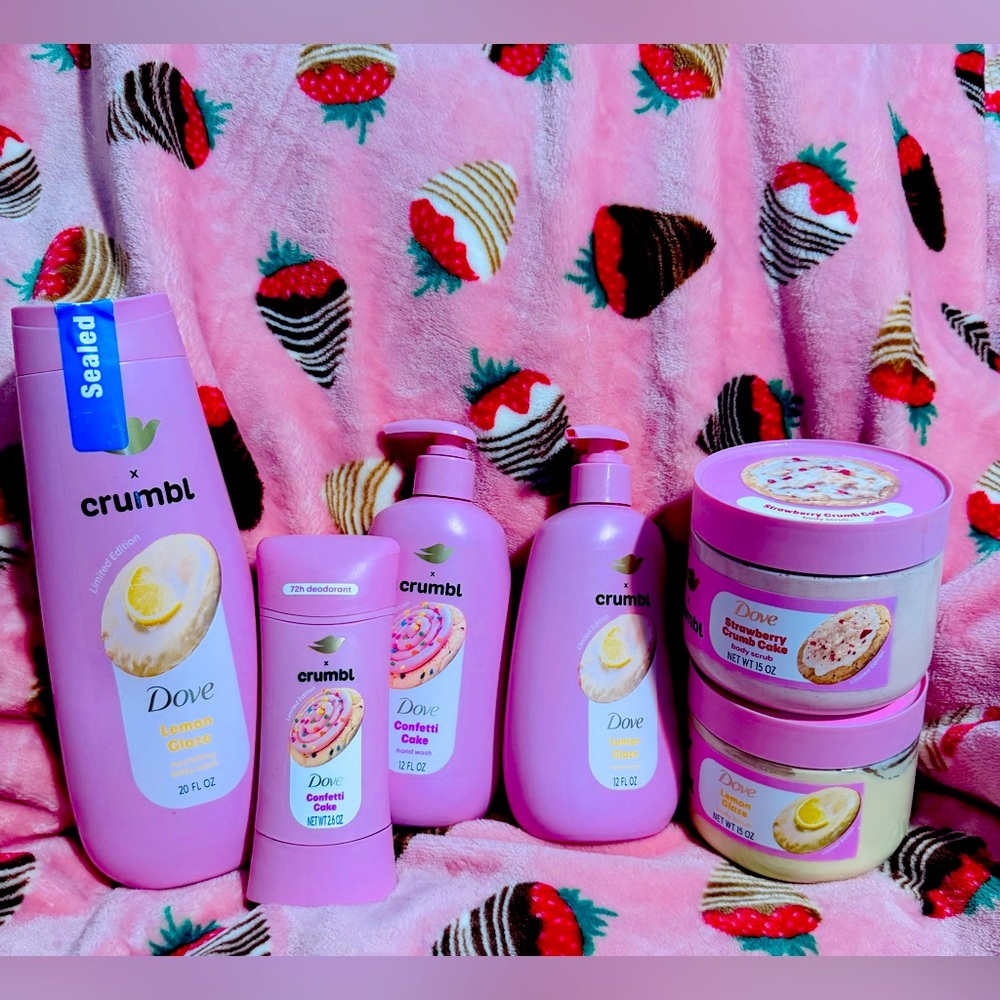 Dove crumbl cookie bundle hand soap body wash deodorant body scrub new